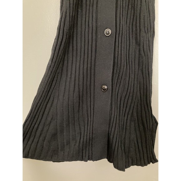 NEW Ted Baker Nardaa Longline Cardigan Dress Ribbed MEDIUM Black Viscose - Picture 5 of 16